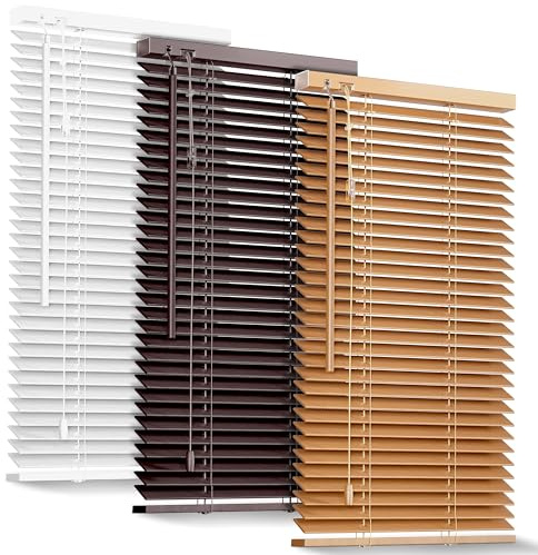 Sol Royal Store Venitien 40x130 cm JH3 – Store Venitien Bois à Lamelles Écologiques Aspect Chêne – Stores Vénitiens intérieurs pour Fenêtres et Portes