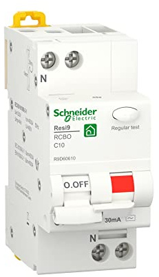 Schneider Electric Disjoncteur à courant résiduel 1P+N 30mA - R9D60610