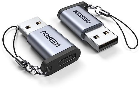 UGREEN USB 3.0 zu USB C Adapter USB A Ladegerät Adapter Kompatibel Mit iPhone 17 16 15 Pro Max,iPad, Galaxy S24/S23 Serie Laptops (2 Stück)