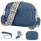 JUYANO Crossbody Bag Damen Leder, Kleine Umhängetasche mit Breitem Gurt, Stylisch Handtasche Umhängetasche Damen mit Kartenschlitz Abnehmbar Schultergurt