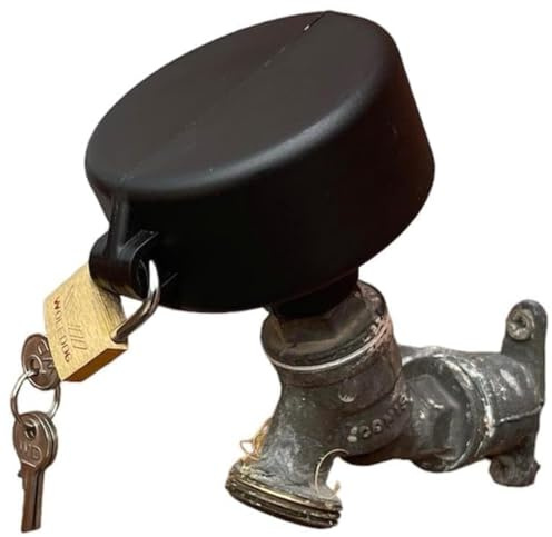 Outside Tap Lock with Padlock Included Prevents Unwanted Use and Water Theft – Secure Outdoor Garden Tap Cover Easy Fit Lock for Outside Taps (1 Pack)