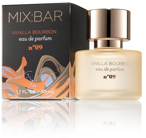 MIX:BAR Vanilla Bourbon Perfume for Women - Woody, Vanilla Bean, Amber Scent - Eau de Parfum Spray - Hair Mist Perfume - Long‑Lasting Fragrance,1.7oz