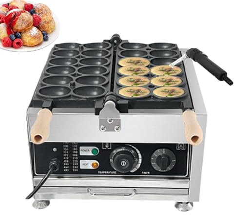 forplubossmmp Commercial Waffle Makers & Irons with Branding Machine, Bubble Waffle Maker 1800W, Electric Non-stick Waffle Makers Iron Machine, 50-300℃ Temperature & 0-5H Time Adjustable Settings