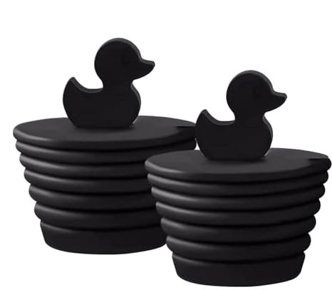 Bathroom Sink Stopper - Drain Caps, Drain Strainers | Bathtub Silicone Drain Plug Duck Shaped, Spiral Design Bath Draining Stopper Bathroom Sink Drains for Bathtubs Bathrooms Kitchens