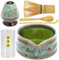 5Pcs Matcha Whisk Set,Japanese Matcha Tea Whisk Kit,Handmade Matcha Accessory Set with Whisk,Ceramic Bowl, Matcha Spoon,Spatula Spoon and Whisk Holder,Matcha Starter Kit for Tea Lovers