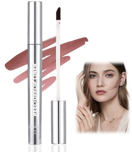 Peel Off Lip Liner Stain,Long-Lasting Matte Lip Tatto/o,Waterproof Lip Stain Peel Off,Transferproof & Smudge-Proof,Easy Peel & Reveal Lip Tint,Matte Finish Waterproof Lip Liner Pencil,03