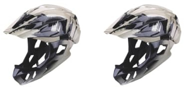 Juego de 2 cascos de bicicleta para niños, para monopatines, coches de equilibrio, ciclismo de montaña, negro y dorado