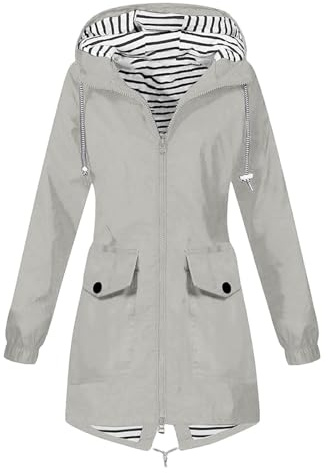 WVONIF Veste Imperméable Légère pour Femme, Coupe Vent Femme, Impermeable Veste de Pluie à Capuche pour Randonnée, Course à Pied, Cyclisme, Voyages