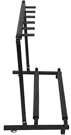 MAJONMMERD Multi Gitarrställ Gitarrställ Gitarrhållare 5 7 Fack Utställningsställ Vikbart Universalram Bärbar Svart med Gummikuddar för Elektriska Akustiska Basgitarrer Fodral (5 huvuden)