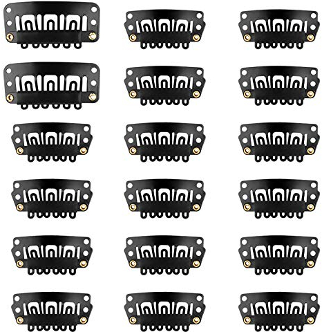 Dadabig 140 Stück Haarklammern, Clips, Clip für Haarverlängerungen, Clips aus Metall, U-Form für Haarverlängerungen, Basteln, Schwarz