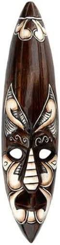Wogeka - Maschera da parete a fantasma da 50 cm – in stile etnico Africa in legno come idea regalo per Natale compleanno decorazione – realizzato a mano da Bali Maske10 (Maske10)