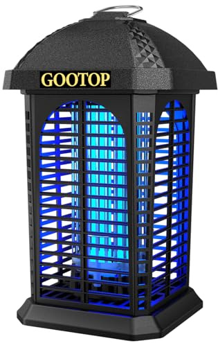 Bug Zapper Outdoor, 4200V Electric Mosquito Zapper, Bug Zapper Outdoor, Fly Traps, Fly Zapper, Mosquito Killer Indoor 3 Prong Plug, 90-130V, ABS Plastic Outer