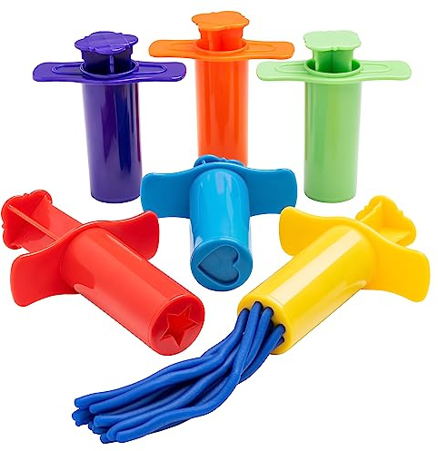 Ready 2 Learn Dough Extruders | Set of 6 | for Ages 2+ | Press Dough into 6 Different Shapes | Playdough Accessories for Kids
