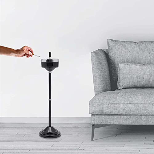 SHAIRMB Cenicero De Pie Ajustable con Soporte De Metal con DiseñO Giratorio De Prensa, Altura Ajustable Cenicero De Pie Desde 41 Cm hasta 81 Cm Alto, Desmontable Cenicero De Pie