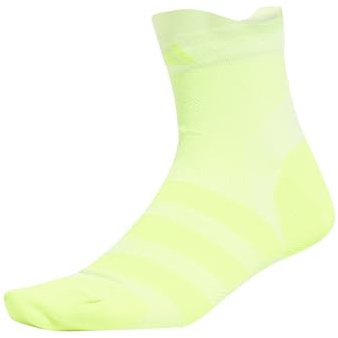 adidas Unisex RUNxADIZERO Sock 1PP, white/lucid lemon/lucid lemon, 8.5-10
