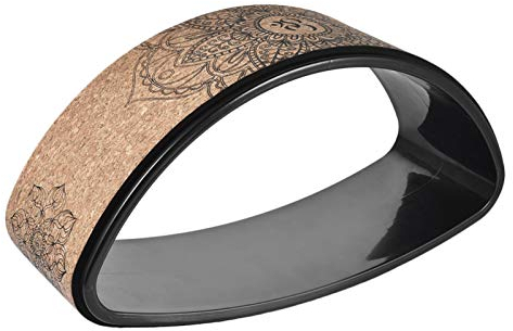 1/2 x yogahjul i kork böjd design yoga styrketräning fitness träning