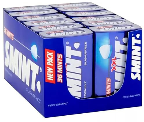 Smint Sugarfree XXL Peppermint Tins (Pack of 12)