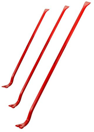 Dönges Lot de 3 pieds de biche de charpentier en acier - Longueurs : 400 mm, 600 mm et 800 mm - Pied de vache, fer à clouer, fer à levier, fer de charpentier