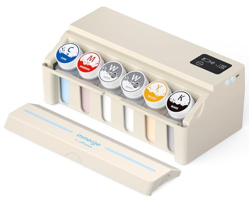 OFFNOVA Immerge CISS DTF mit Digitalanzeige, Weißtinten-Zirkulationssystem, Verlängertem Tintenschlauch und Tintenabfallsammler für ET8550 ET8500 L1800 L805 und L800 Drucker