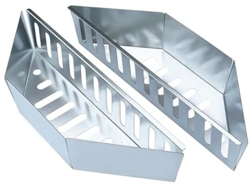 Sirxlevcy 2 PCS Panier à Charbon de Bois, Support de Panier de Gril de Barbecue, Accessoires de Grillage, Plaque en Acier Galvanisé de Remplacement pour Panier de Charbon de Bois de 22 Pouces