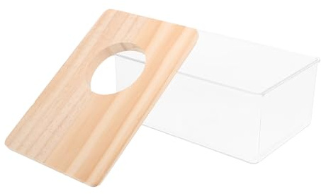 Alipis Bac à Sable Transparent en Acrylique pour Hamster, Toilette et Salle de Bain pour Petits Animaux, Dimensions 15x10x5,5 Cm, Contenant pour Creuser, pour Cage de Rongeurs