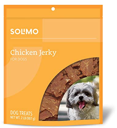 Amazon Brand - Solimo Chicken Jerky Dog Treats, 2 pounds (Packaging May