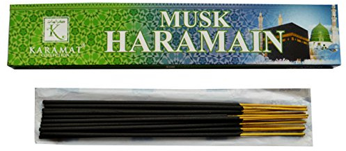 Haramain rökelsepinnar arabiska orientaliska dofter från Mellanöstern mysk Bakhoor Oud för hem/kontor/Madrassa/moské/Masjid/Hajj och Umrah gåva (Haramain)