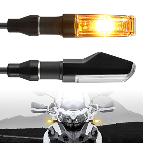 evermotor Universal 2 Stück E13 Motorrad LED Blinker Aluminiumschale mit schöner Oberflächenbehandlung IP67 Wasserdicht E geprüft