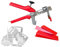 2000 Zuglaschen 500 Keile + 1 Zange 2,0mm - KACHEL GOTT® Fliesen Nivelliersystem Set - Fugenbreite wählbar 1mm bis 3mm - Zange Keile Zuglaschen für Fliesenstärke 3-12 mm(SET L 2,0mm)
