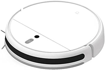 Xiaomi Mi Robot Vacuum Mop Saugroboter mit Wischfunktion (Saugkraft 2500Pa, 110min Akkulaufzeit für 120m², App- und Sprachesteuerung, Hindernisüberwindung, Auto. Wegplanung, Virtuelle Wände) Weiß