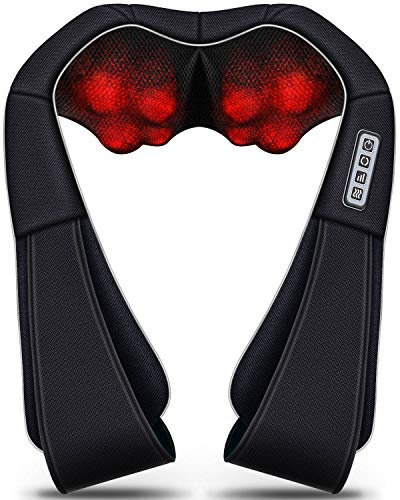 VIKTOR JURGEN Shiatsu Neck Massager with Heat – Pain Relief for Neck, Shoulder & Back | Gifts for Men, Women, Mom, Dad, Husband, Wife | Ideal for Christmas, Birthdays