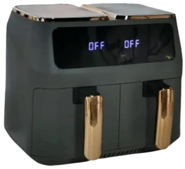 Air Fryer Oven Double Dual Air Fryers 8L Home Use 2800W -with Rapid Air Technology for Healthy Oil Free & Low Fat Cooking- Baking and grilling-10 cooking programs