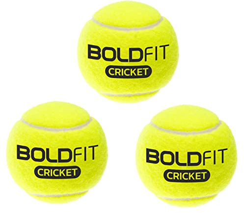Boldfit Cricket Tennis Ball for Tournament & Street Match – Soft Lawn Cricket Ball for Practice, Training & Casual Play, Durable Tennis Cricket Balls for All Grounds
