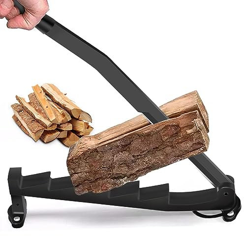 SEAVI Spaccalegna Elettrico, spaccalegna Facile da ardere, spaccalegna a Parete - spaccalegna Portatile, Resistente e Manuale per Uso Interno ed Esterno - Perfetto per Campeggio e Barbecue