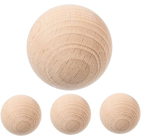 YARNOW 4 Stück Krocket Boccia Am Strand Boccia Spielen Spiele Im Hinterhof Outdoor-sportbälle Boccia-Spiel Outdoor-Spiele Für Erwachsene Und Familie Hof Boccia Holz Spielset Kind Tragbar