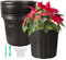 Belinlen 24 Pack 23.5cm Plastic Thickened Plant Pots with 24 Pcs Waterproof Plastic T-Type Plant Tags and 2Pcs/Set Transplanting Digging Mini Tools