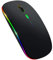 Jrifedptry Mouse wireless Bluetooth 5.1 ricaricabile LED silenzioso USB ottico ergonomico Gaming 2.4G Wireless retroilluminato