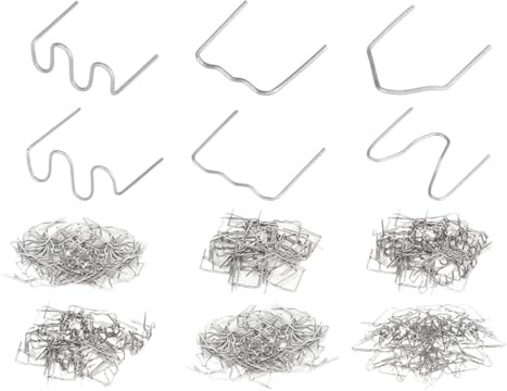 Soudure plastique Outil Carrosserie 600 Pièces De Clous De Soudage Pour Réparation De Agrafes Ondulées Prédécoupées Standard, Réparation De Carrosserie De Pare-chocs, Soudage À La Machine(600 pcs)