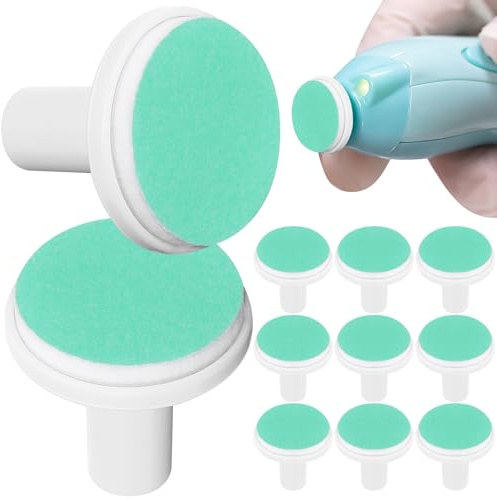 Healeved Elektrisk Babynagelfil med Sliphuvuden för Nyfödda Slipning Låg Ljudnivå Passform för Barns Nageltrimmer Säker och Enkel att Byta Ut för Pojke över Månader