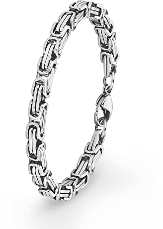 Amor Armband Edelstahl Herren Armschmuck, 21 cm, Silber, Kommt in Schmuck Geschenk Box, 9351763