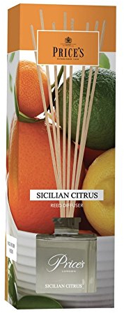 Price's - Sicilian Citrus Reed Diffuser - 100ml - Sweet, Delicious, Quality Fragrance - Long Lasting Scent