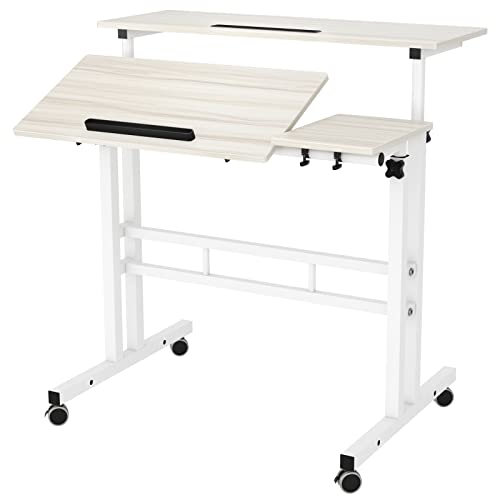 SogesHome Mesa de computadora de Altura Ajustable Escritorio de computadora portátil Estación de Trabajo Mesa de computadora portátil Tablas de Dibujo para Arte, Escritura, Elaboración