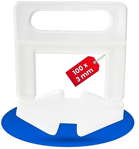 Lengüetas para Azulejos, para Juntas de 3 mm de Ancho y Baldosas de 3-15 mm de Altura, 100 Piezas, Sistema de Nivelación, Facilita la Colocación, Herramientas de Alicatado, Productos para nivelar