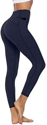 Persit Sport Leggings Damen, Sporthose Yogahose Sportleggins Yoga Leggins für Damen Laufhose Lang Dunkel Marine-Size 36/38 (Herstellergröße: S)