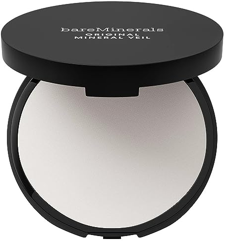 bareMinerals Original Pressed Mineral Veil Setting Powder with Puff Applicator, 0.3 Ounce (Pack of 1), Sheer Light