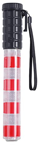 Candeon Traffic Signal Batons Handheld Safety Warning Wand LED Flashlight with Multi Strobe Mode, Wrist Strap Lanyard for Parking Guide and Traffic Safety