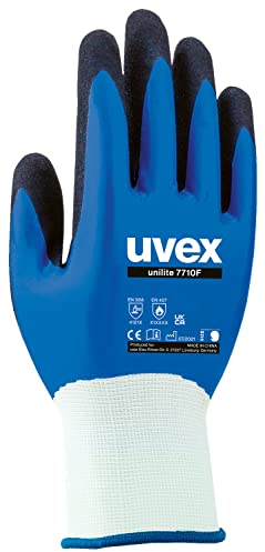 Uvex unilite 7710F: Fully coated multi-purpose gloves for heavy-duty work - Size 8