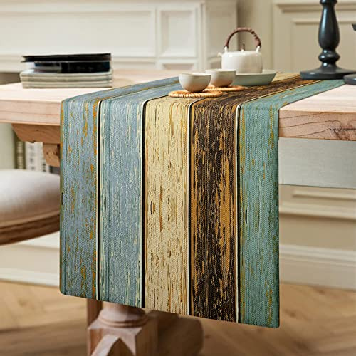 Camino de Mesa Moderno de para Comedores 4 Seater Verde Rayas Grande 40 x 140 cm Camino de Mes Linaza Decorativa Casera para Fiesta Restaurante Lavable a Máquina Comedor Fiesta Vacaciones Decoración