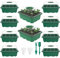 nuyikaso Seed Trays 10 Pack 120 Cells Propagator with Lids Seedling Starter Trays Reusable Adjustable Humidity Window Plant Growing Accessories for Greenhouse Garden Germination Green
