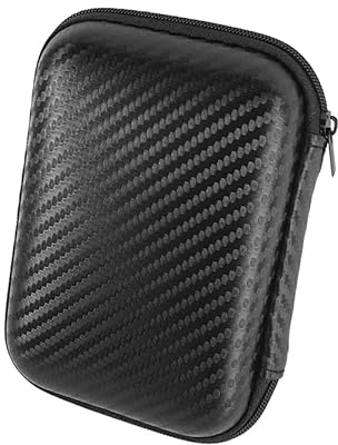 Etui pour Disque Dur Externe 2,5, Étui pour Portable SSD, Pochette avec Proche Filet, Coque EVA Rigide de Sac Sacoche Protection Pochette Case (Balck)